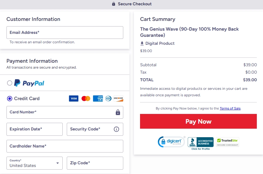 thegeniussong-wave-checkout-page